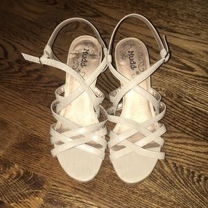 nude strappy sandal heels